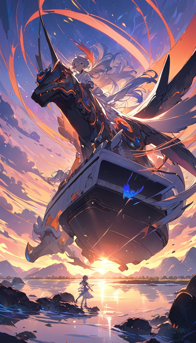A serene sunset over a tranquil lake, piano and strings weaving a melancholic melody, a dreamlike landscape reflected in the still waters, soft colors and hazy outlines conveying a sense of calm
Powerful rock sound with a heavy bassline and driving percussion, a solitary figure standing atop rugged cliffs, dark tones and sharp angles evoking an overwhelming intensity
Upbeat rhythm and catchy melody of a lively dance track, young people moving through a vibrant city scene, vivid colors and avant-garde composition capturing a joyful, energetic atmosphere