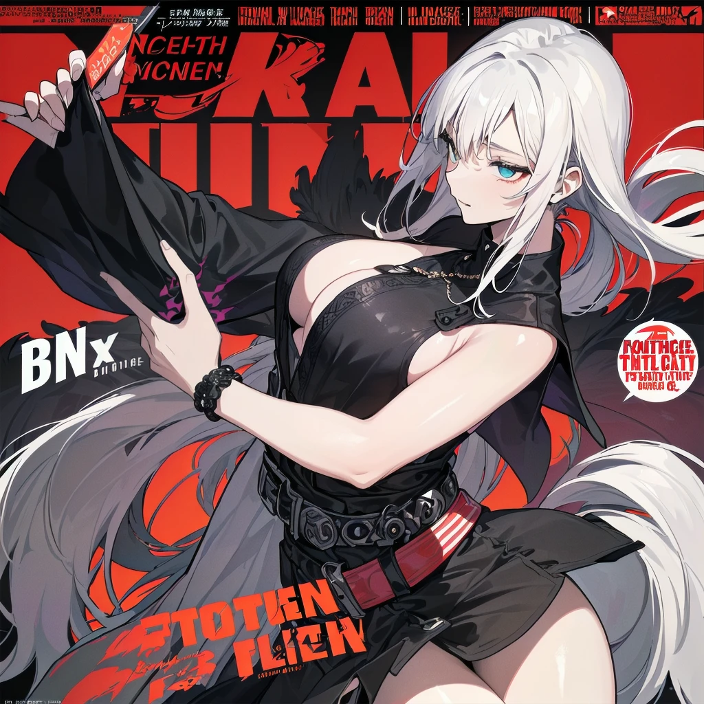 ((((dramatic))), (((Grainy))), (((intense))) film poster featuring a young platinum white hair woman as the central character. She stands have confidencely in the center of the poster, wearing a stylish and edgy Harajuku-inspired hip hop Costume, with a determined Performance on her face. The background is aesthetic atmospheric dark and Grainy, With danger and tension. The article is bold and to attract attention, with a Catchy tagline that adds to the overall feeling of drama and excitement. The color palette is mainly dark with splashes of Vibrant neon colors, giving the poster a dynamic and visually impressive appearance,tachi-e
(magazine:1.3), (cover-style:1.3), fashionable, woman, Vibrant, Costume, Sexy seductive poses, front, colorful, dynamic, background, element, have confidence, Performance, Holding, statement, accessories, Majestic, Coiled, The surrounding area, touch, scene, article, cover, bold, to attract attention, title, stylish, font, Catchy, Heading, big, impressive, Modern, trend, concentrated, fashion、Red hair