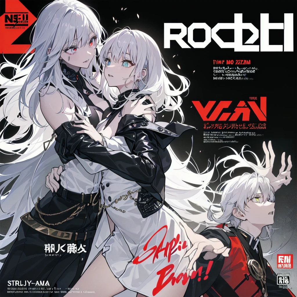 ((((dramatic))), (((Grainy))), (((intense))) film poster featuring a young platinum white hair woman as the central character. She stands have confidencely in the center of the poster, wearing a stylish and edgy Harajuku-inspired hip hop Costume, with a determined Performance on her face. The background is aesthetic atmospheric dark and Grainy, With danger and tension. The article is bold and to attract attention, with a Catchy tagline that adds to the overall feeling of drama and excitement. The color palette is mainly dark with splashes of Vibrant neon colors, giving the poster a dynamic and visually impressive appearance,tachi-e
(magazine:1.3), (cover-style:1.3), fashionable, woman, Vibrant, Costume, Sexy seductive poses, front, colorful, dynamic, background, element, have confidence, Performance, Holding, statement, accessories, Majestic, Coiled, The surrounding area, touch, scene, article, cover, bold, to attract attention, title, stylish, font, Catchy, Heading, big, impressive, Modern, trend, concentrated, fashion、Red hair