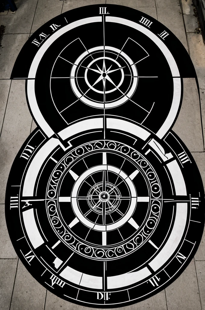 Black and white death design with human transmutation circle