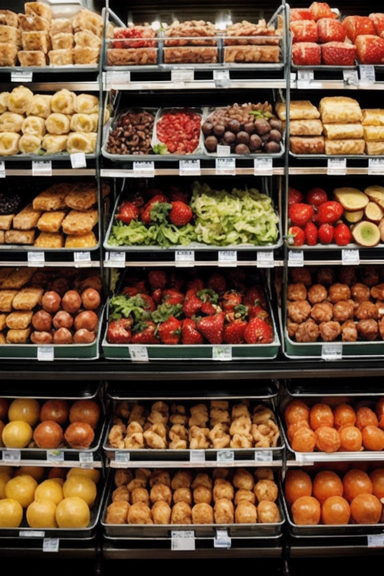 PRODUCE AN IMAGE from NEW YORK made of food