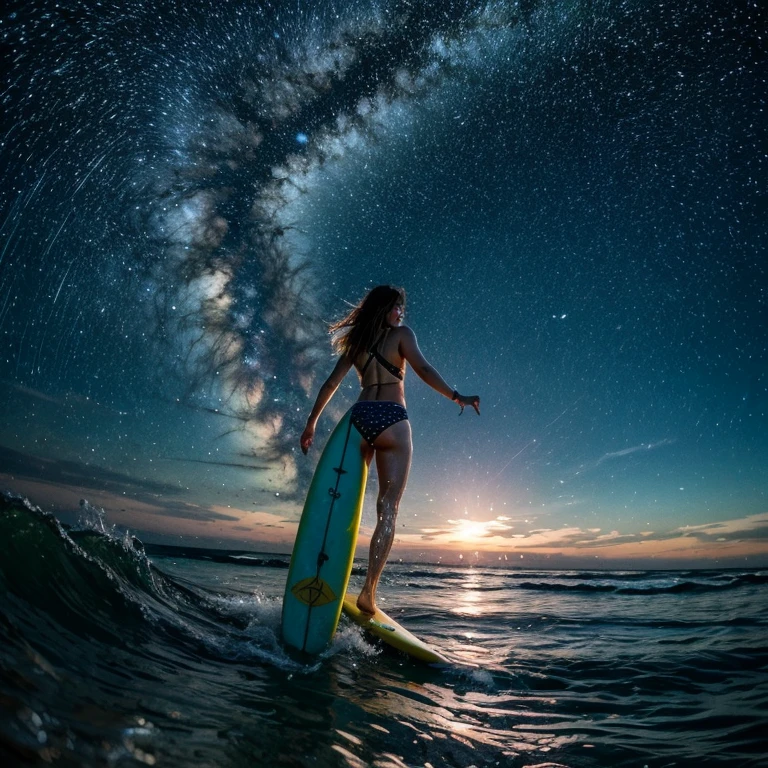 (ZoomedOut:1.28, Wide-shot) ZoomLayer (Epic photo of surfer magazine:1.37). (Full of Water, Everything Wetted:1.4) WetHair (extremely detailed Cute Girl)(SparklingHighlights:1.28), Dynamic Joyful Expressions LifeLike Rendering (ManoErina:1.0) . Overflowing Gigantic Sideboob (Clearly Visible Beautiful Breast to Buttocks Line) Tiny and Roundly Butt, Detailed wet clothing texture, (Sloppy Surfboard:-1.2) Riding on waves, Sparkling water, TyndallEffect(Starry Water Particles:1.32), Whole Body proportions and all limbs are anatomically accurate