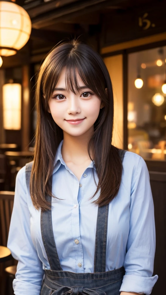 Cute girl working at a cafe terrace Japanese 19age
Professional Lighting Digital SLR Beautiful and elaborate face Perfect and beautiful face Big eyes Smile