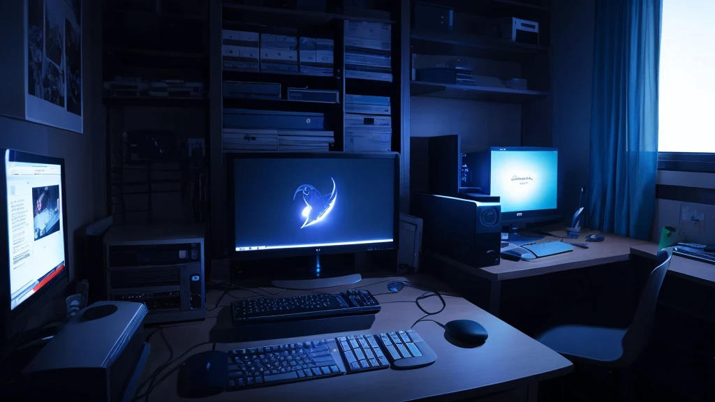 night、Dark Room、computer、Fantasy