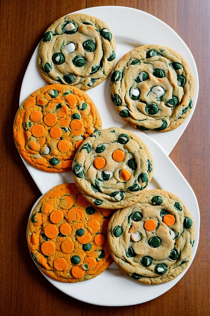 Just one spinach cookie and one carrot cookie and one betterraga cookie in total I only want three cookies