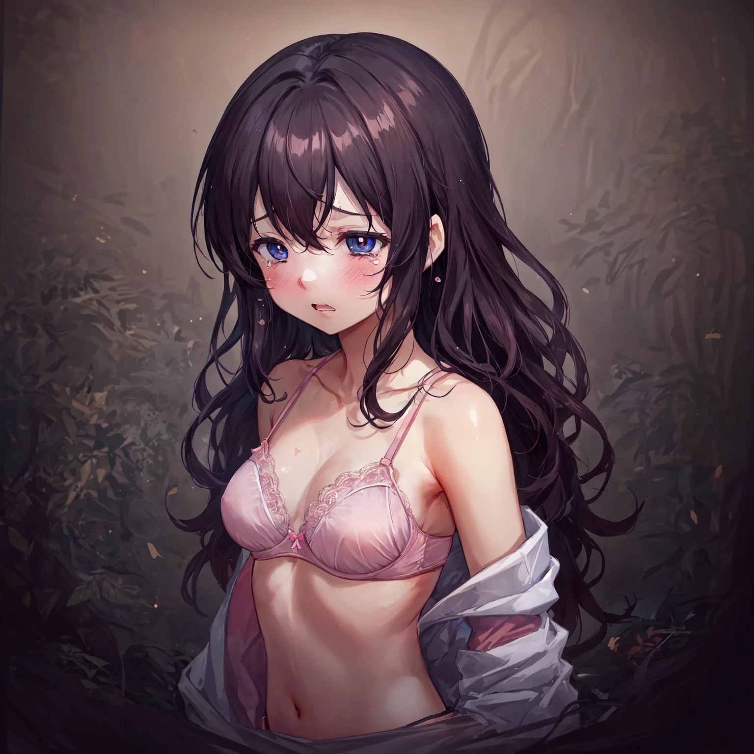 from up, wavy hair,closed mouth,crying,rape,Abandoned Hospital,pink bra,1boy and 1girl, vaginale, deep enetration,massive cum in  pussy,(embarrassed,blush:1.3),
,(steam:0.8),(wet:0.8),(sweat:0.8),(trembling:1.3)
,(parted lips:1.3),(harf open eyes:1.4),(feeling weak:1.5),high school girl,one large amount of semen, breast massage from behind, Bird's Eye View, back gang sex, , brown hair, {high quality pink bra}}, Photoreal 1; 4,master peace{{beautiful medium size breasts 1:4}}, torn shirt, high quality panties,{{schoolgirl}},top quality,cute girl,high quality background, slanted eyes, detailed shirt chest wrinkles, BREAK, {{beautiful blue eye1:4}}, BREAK, five fingers