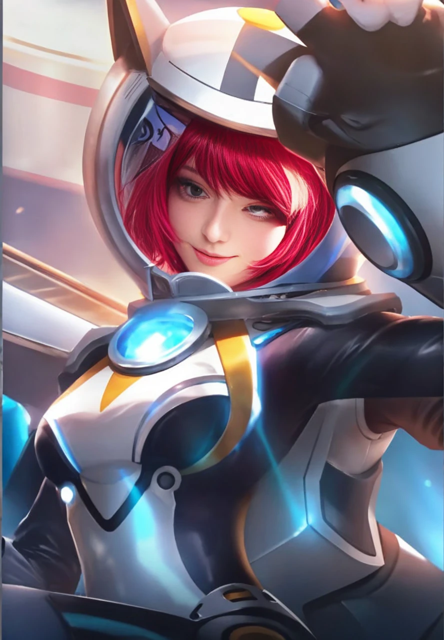 Best Quality, 1girl, kda, solo, long hair, short hair hair, dress,
