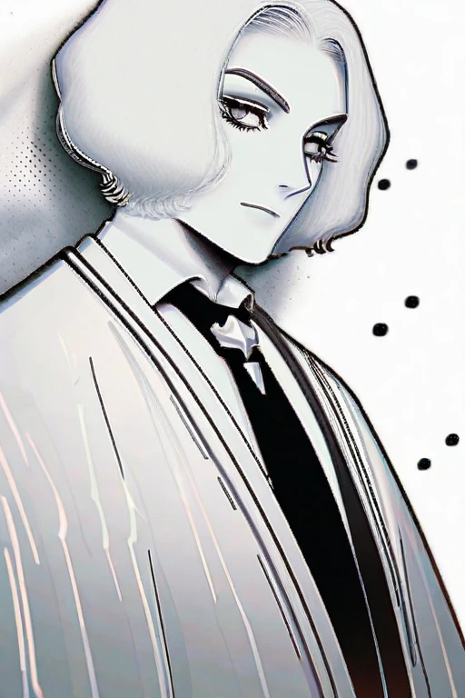 ((Лучшее качество)), ((шедевр)), (подробный), in black and white format, two g