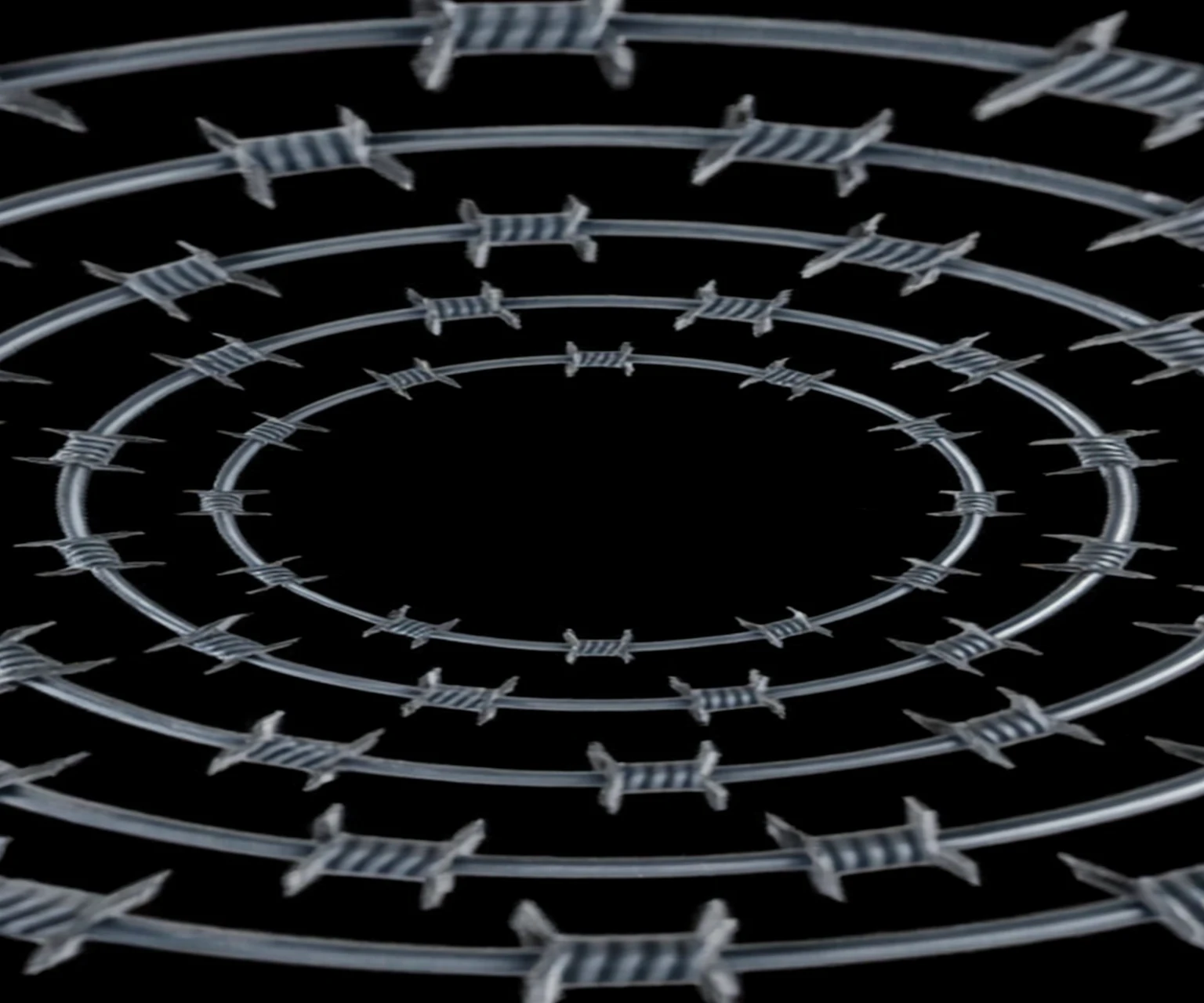 Barbed wire circles hipnotic 