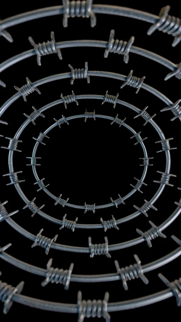 Barbed wire circles hipnotic