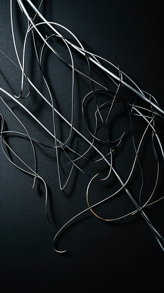 Barbed wire forms on a black background isolated