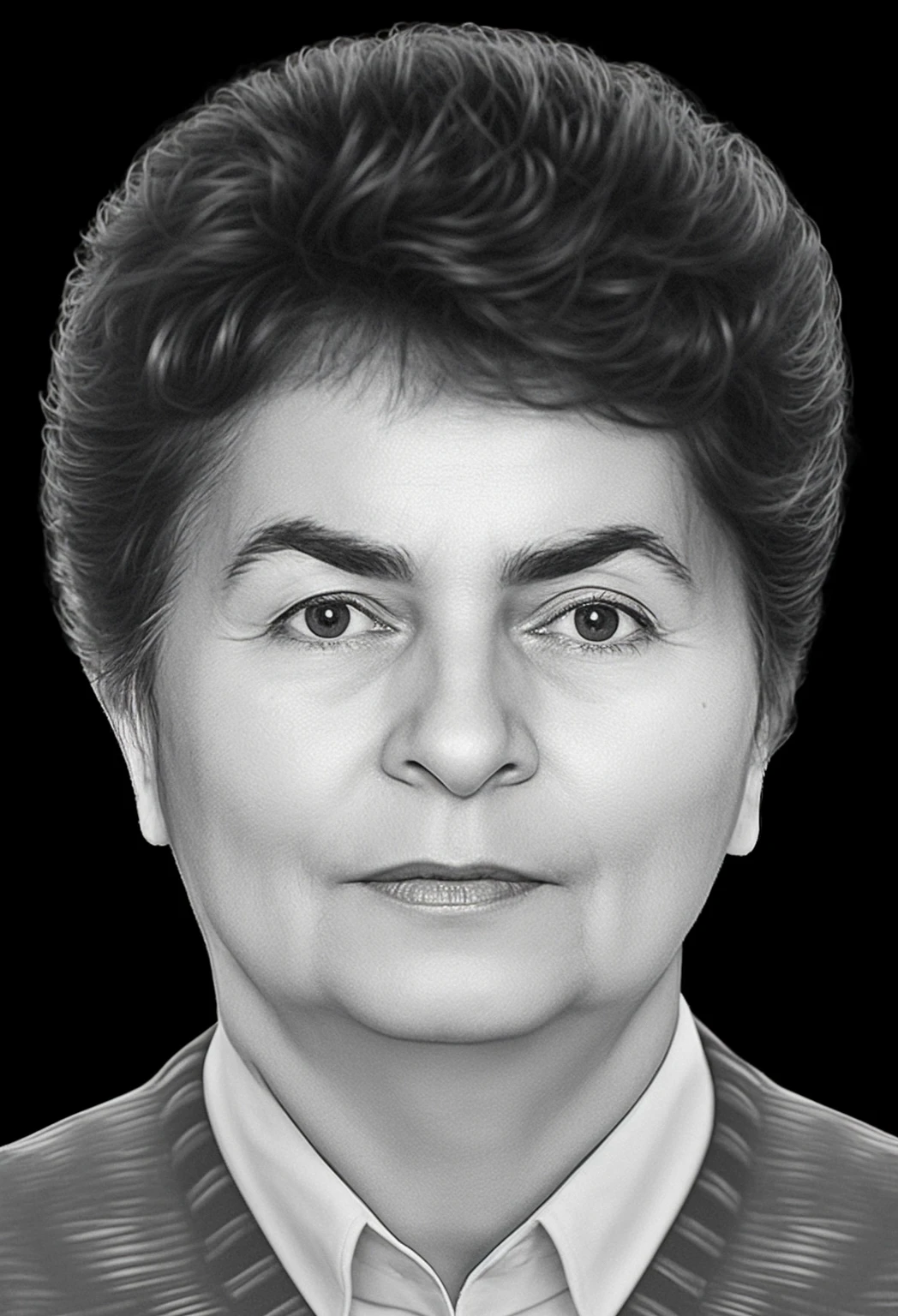 RAW photo, a portrait photo of 58 y.o woman, натуральные пышные волосы, химическая завивка волос, natural skin, 8k uhd, high quality, film grain, Fujifilm XT3,