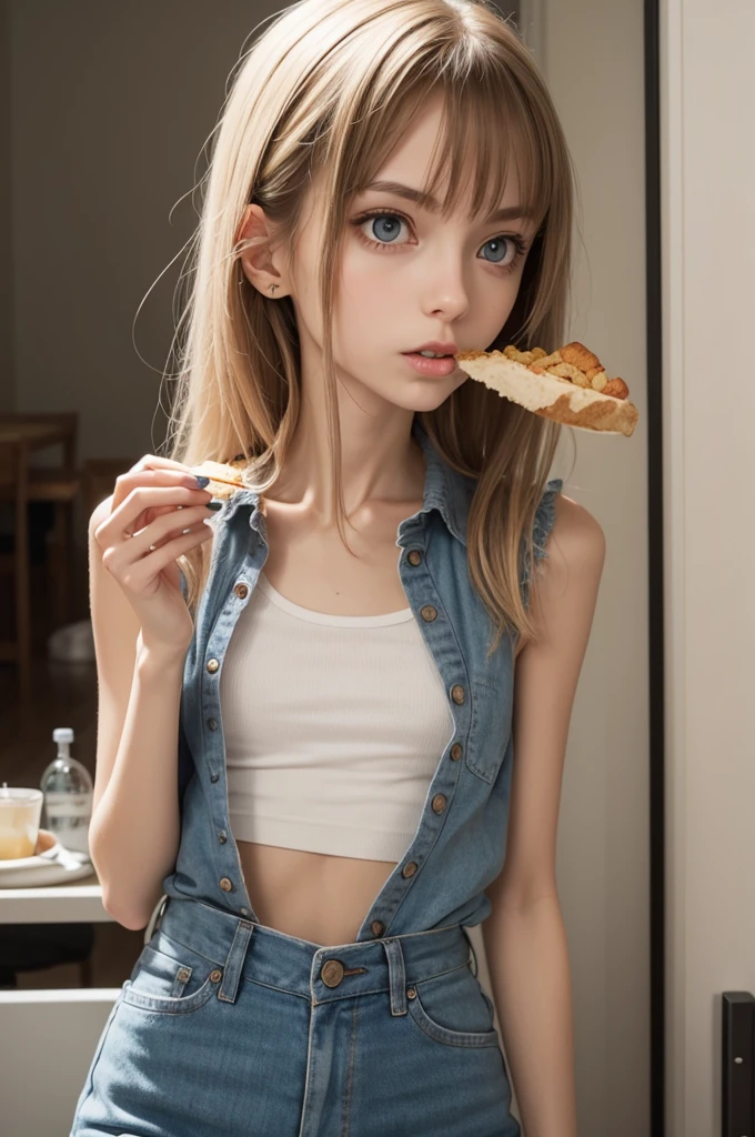 anorexic skinny thin girl eating