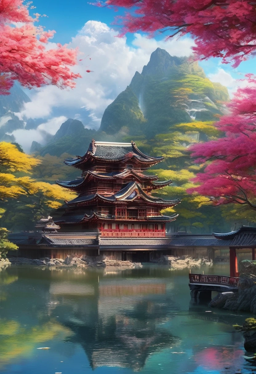 、imperial palace、Asahi、Highly detailed digital art in 4K, Amazing artwork in 8K, 4K Detailed Digital Art, Beautiful Art UHD 4K, Epic dreamy fantasy landscape, Impressive and fantastic landscape, 8K high quality, detailed art, Digital Art 8k, Digital Art 8K, Mysterious and fantastic landscape, Awesome mobile wallpapers