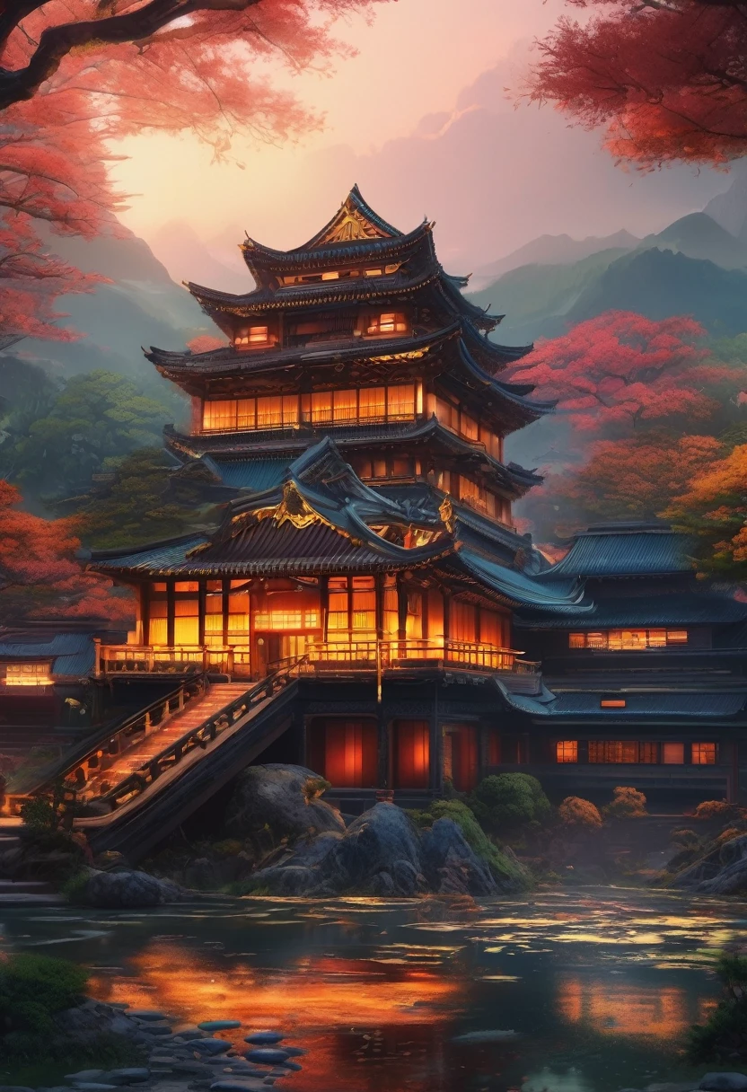 、imperial palace、Asahi、Highly detailed digital art in 4K, Amazing artwork in 8K, 4K Detailed Digital Art, Beautiful Art UHD 4K, Epic dreamy fantasy landscape, Impressive and fantastic landscape, 8K high quality, detailed art, Digital Art 8k, Digital Art 8K, Mysterious and fantastic landscape, Awesome mobile wallpapers