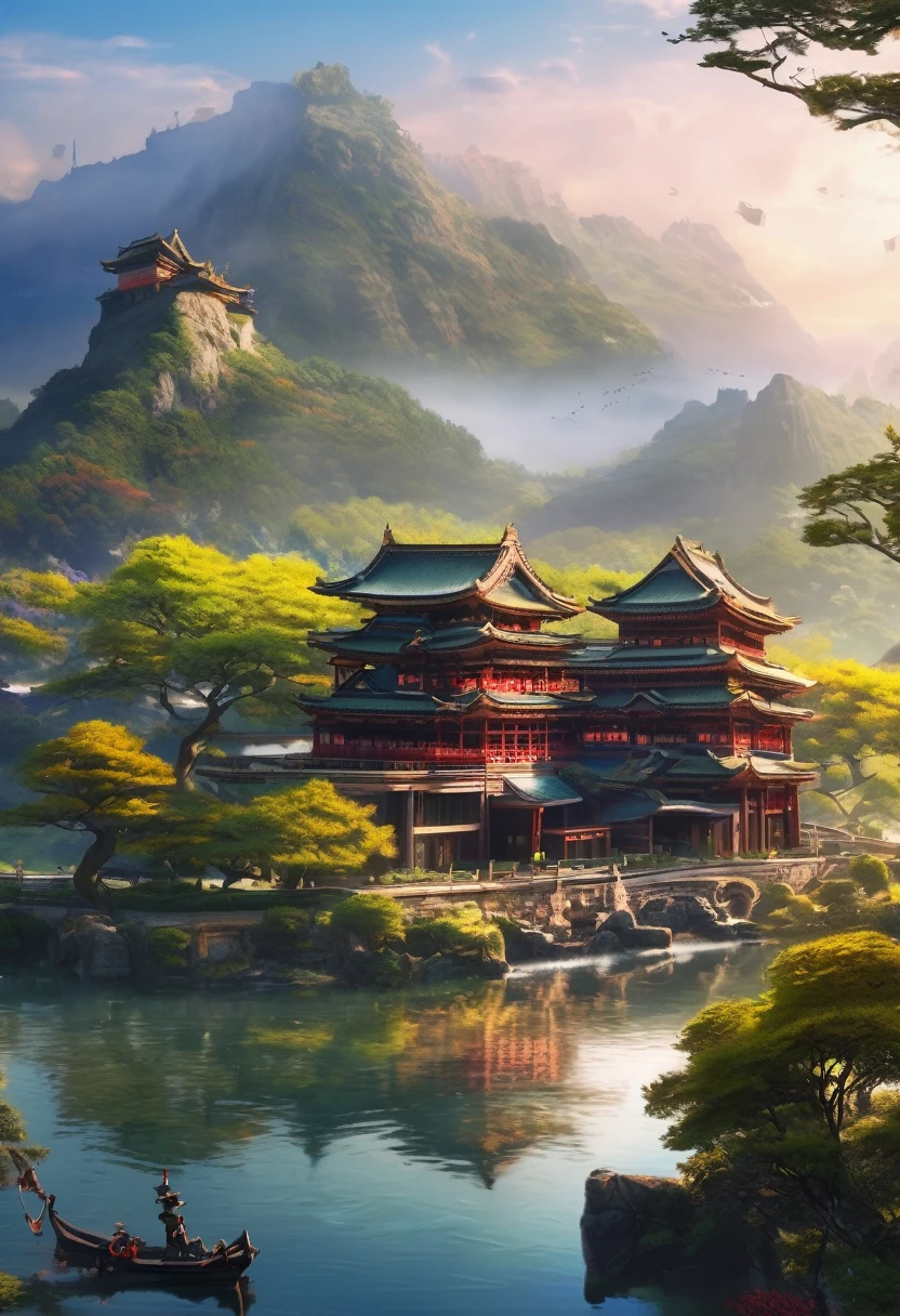 、imperial palace、Asahi、Highly detailed digital art in 4K, Amazing artwork in 8K, 4K Detailed Digital Art, Beautiful Art UHD 4K, Epic dreamy fantasy landscape, Impressive and fantastic landscape, 8K high quality, detailed art, Digital Art 8k, Digital Art 8K, Mysterious and fantastic landscape, Awesome mobile wallpapers