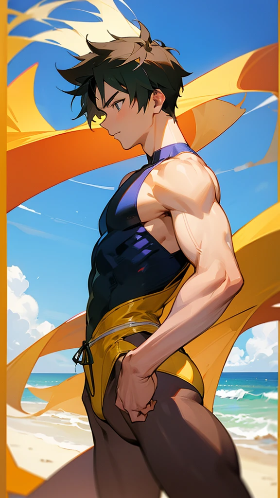 men beach leotard anime