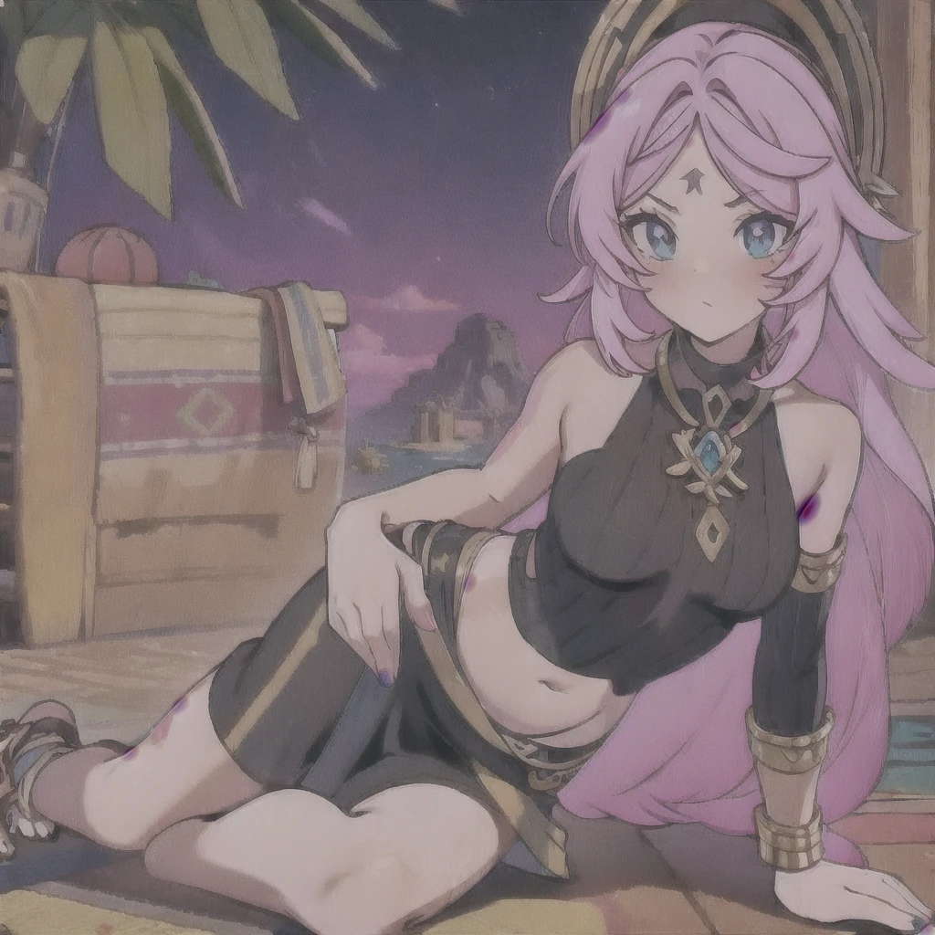 (masterpiece, best quality:1.2), 1girl, solo, Citlali, Genshin Impact, small breasts, jewelry 