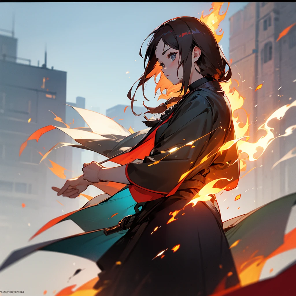 One from free fire with beautiful clothes in the back has free fire