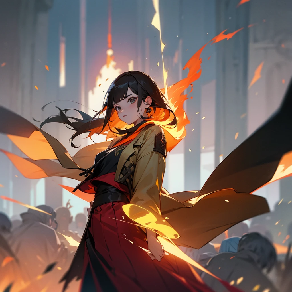 One from free fire with beautiful clothes in the back has free fire