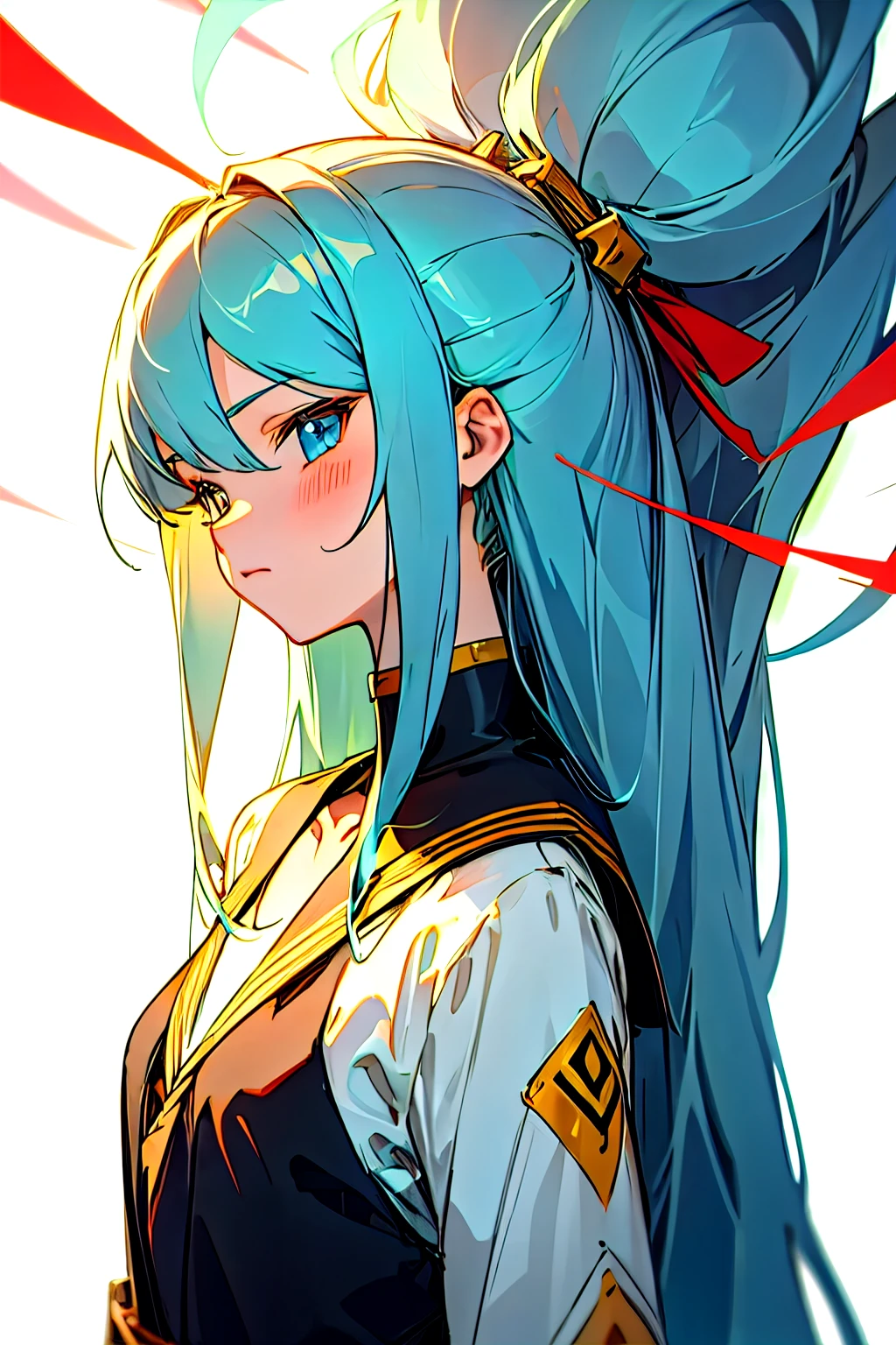 anime drawing. bad girl long hair