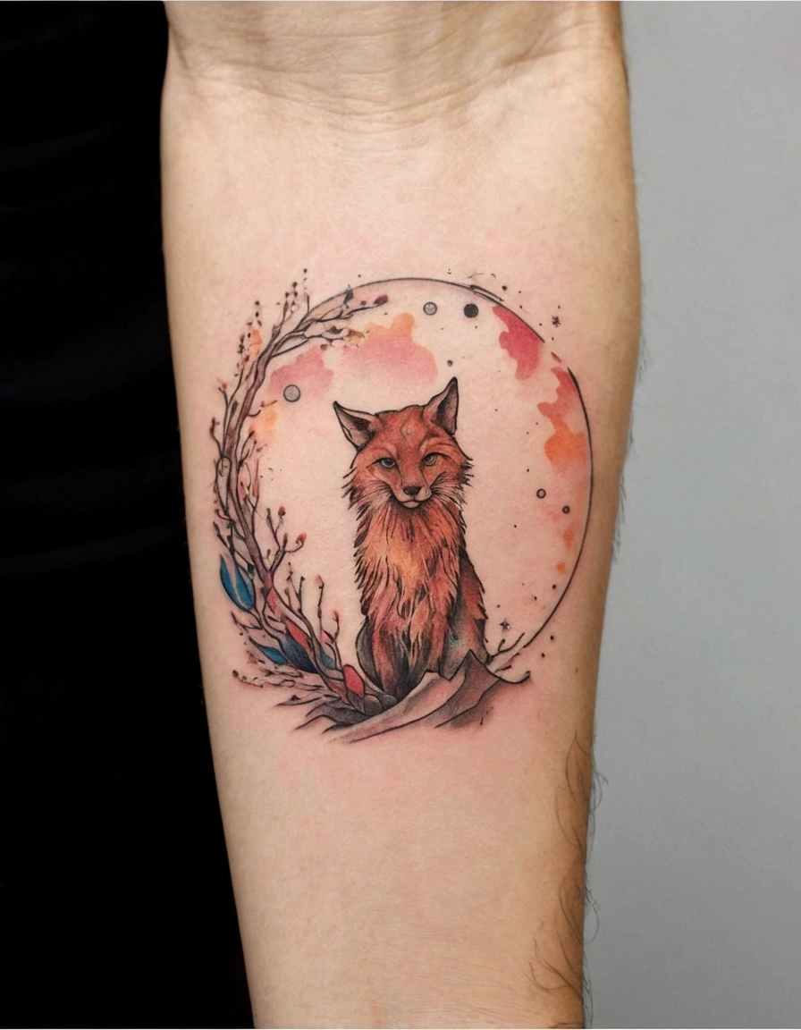 Use the image of this tattoo and make a version with more details, but without modifying the image, just add more details 