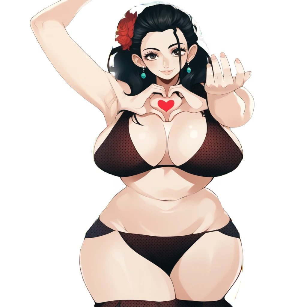 score_9, score_8_up, source_anime BREAK solo, looking at viewer, cowboy shot, violaop, brown eyes, black hair, long hair, hair slicked back, earrings, hair flower, polka dot dress, sleeveless dress, frilled dress, jewelry, heart fingers, heart hands, smile, curvy, large breasts, city, sand, medieval, sun, sunlight