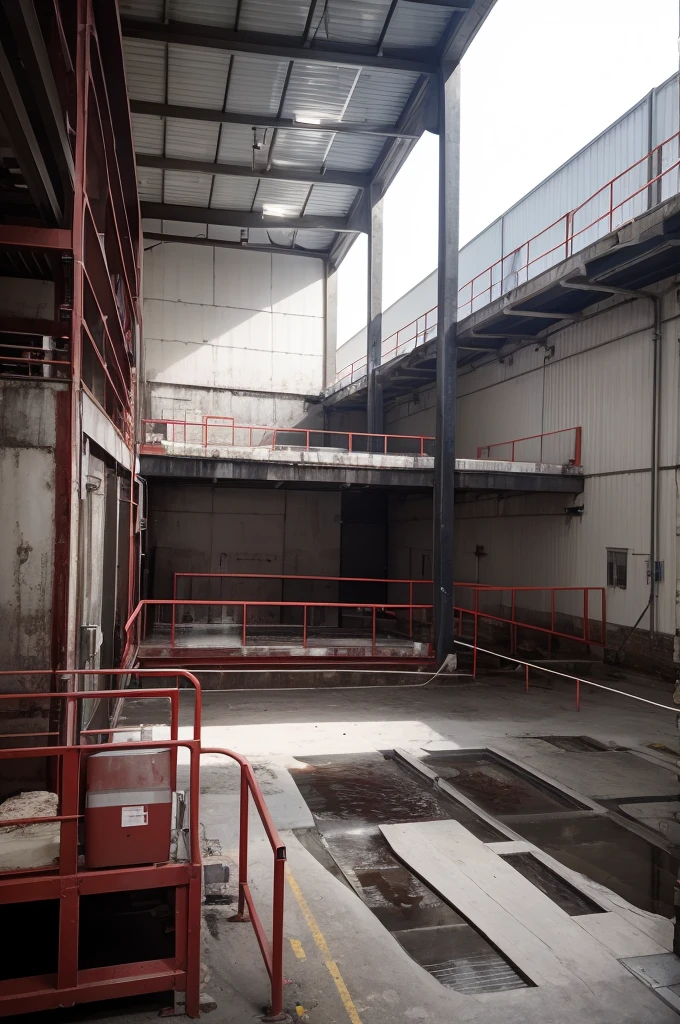 create an image of a slaughterhouse sector,the sector and : receiving and inspection