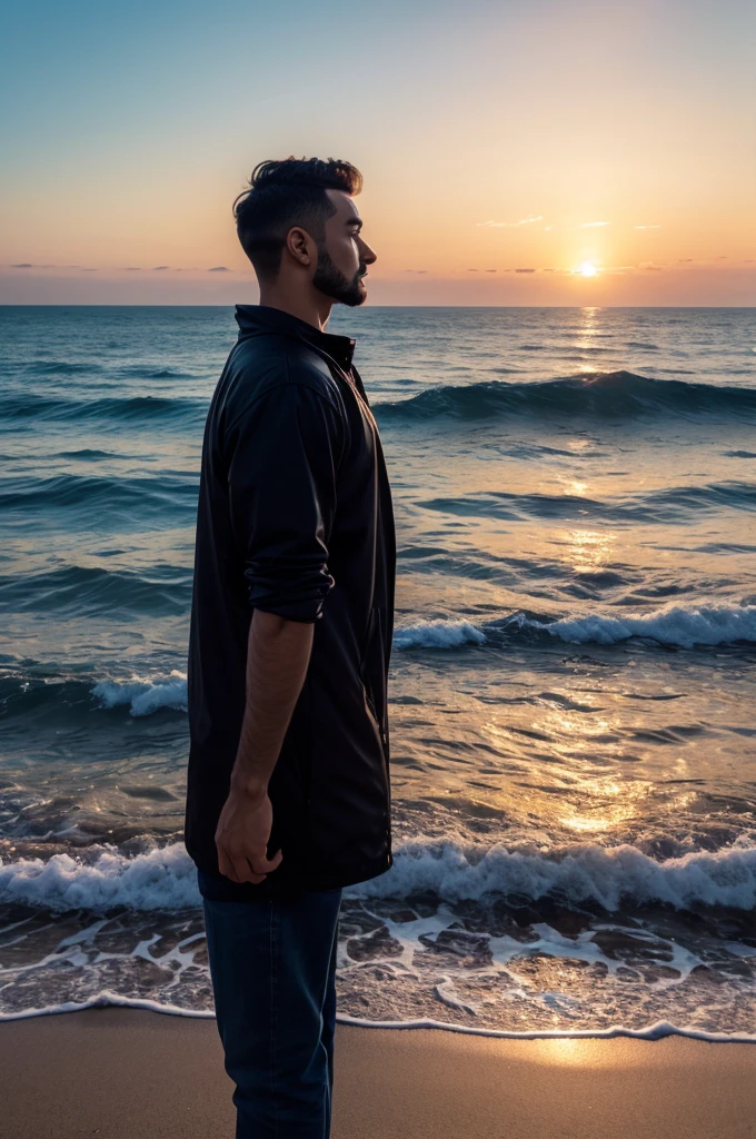 Man looking at the beautiful horizon