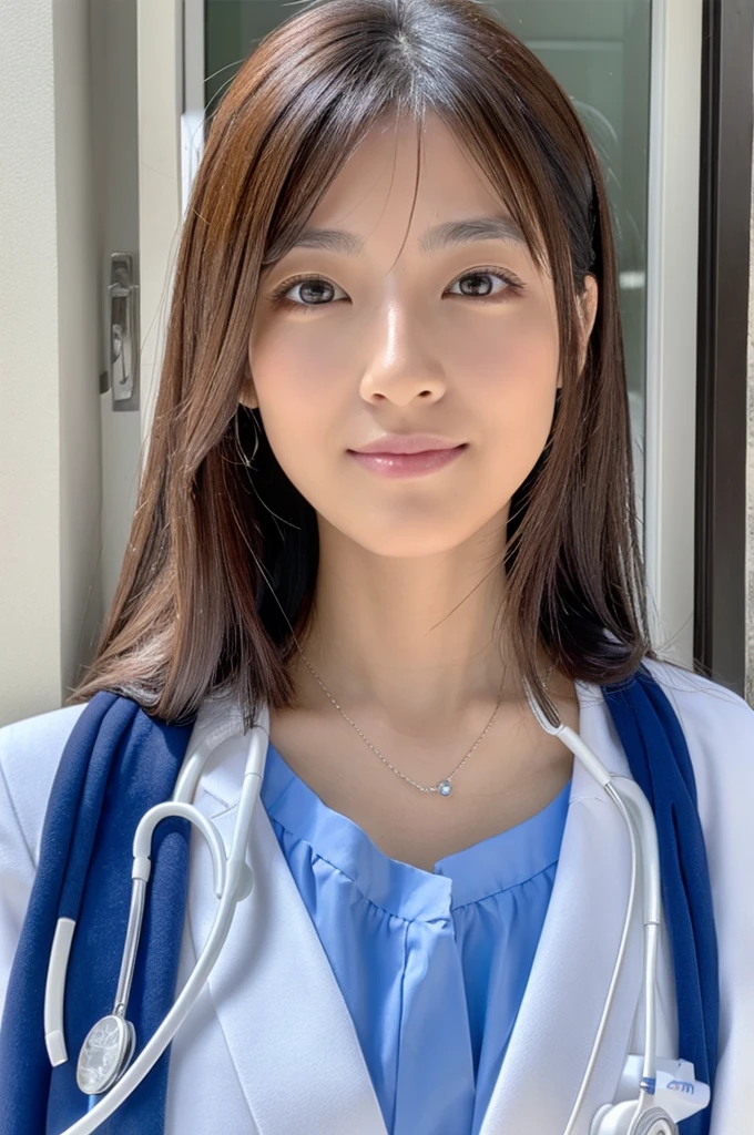 ((Highest quality)), ((masterpiece)), (detailed),Perfect Face,Japanese,Female doctor,White