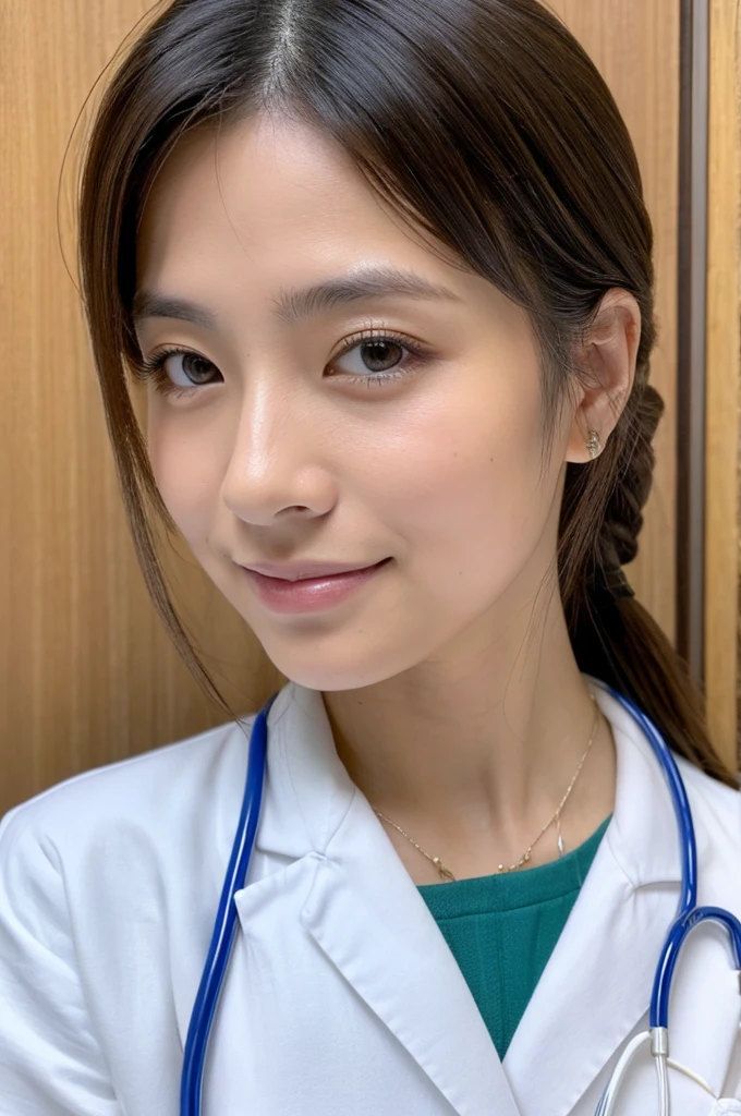 ((Highest quality)), ((masterpiece)), (detailed),Perfect Face,Japanese,Female doctor,White