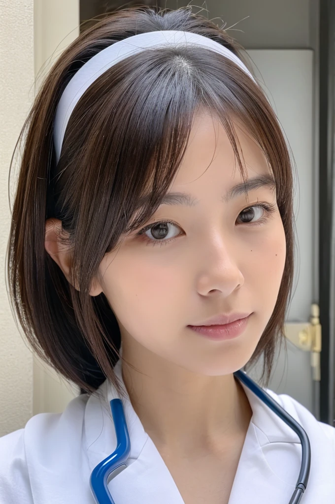 ((Highest quality)), ((masterpiece)), (detailed),Perfect Face,Japanese,Female doctor,White