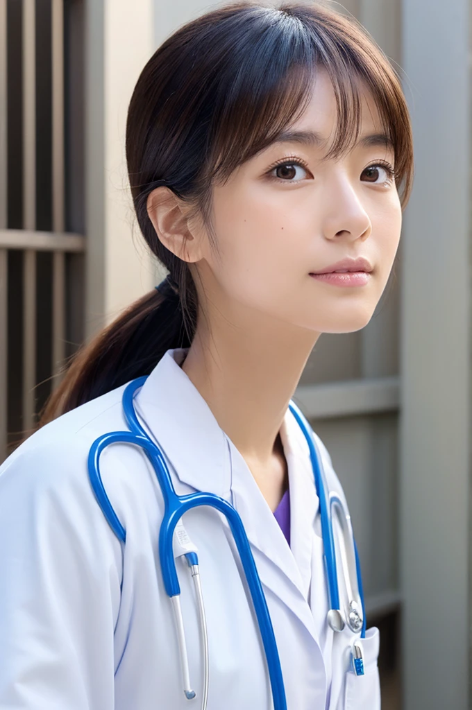 ((Highest quality)), ((masterpiece)), (detailed),Perfect Face,Japanese,Female doctor,White