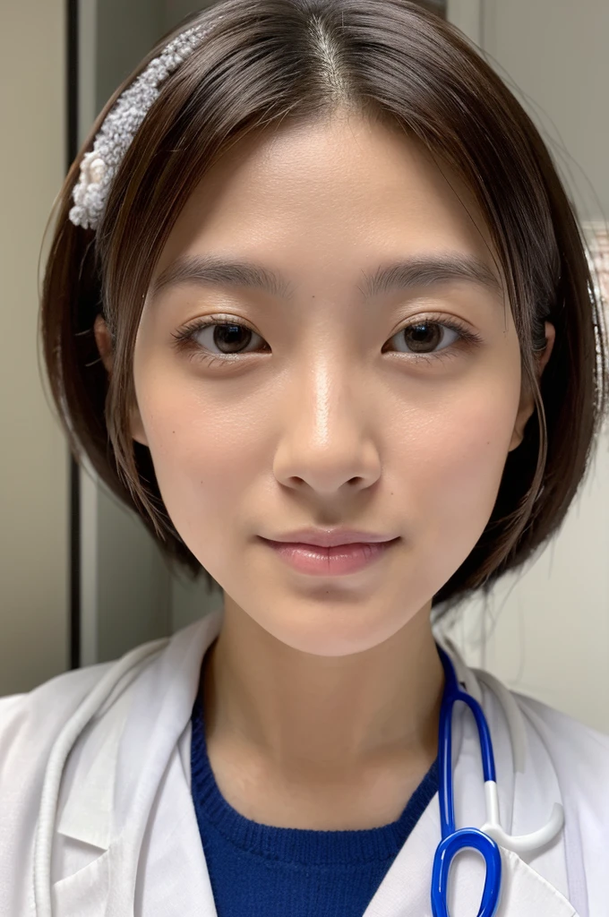 ((Highest quality)), ((masterpiece)), (detailed),Perfect Face,Japanese,Female doctor,White
