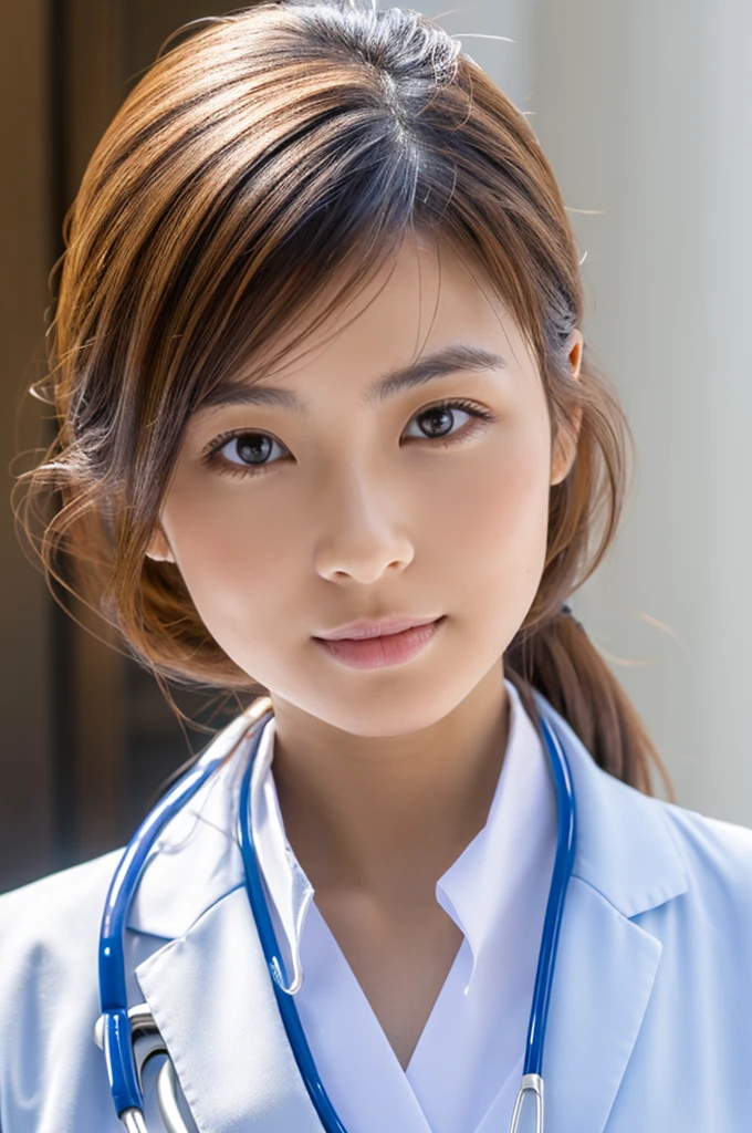 ((Highest quality)), ((masterpiece)), (detailed),Perfect Face,Japanese,Female doctor,White