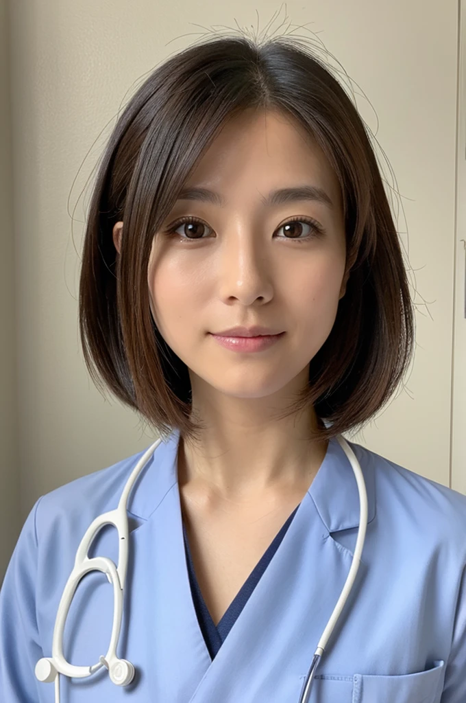 ((Highest quality)), ((masterpiece)), (detailed),Perfect Face,Japanese,Female doctor,White