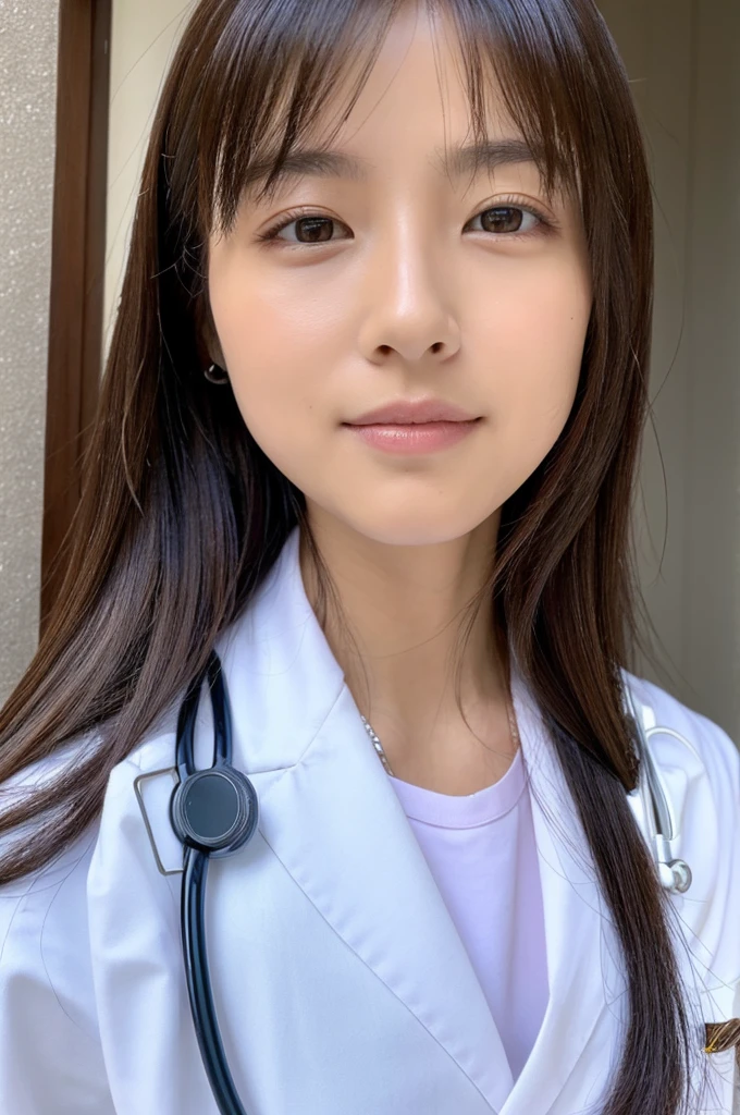 ((Highest quality)), ((masterpiece)), (detailed),Perfect Face,Japanese,Female doctor,White