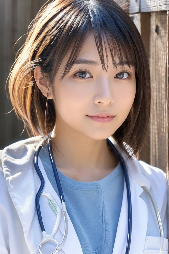 ((Highest quality)), ((masterpiece)), (detailed),Perfect Face,Japanese,Female doctor,White