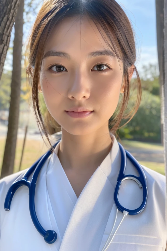 ((Highest quality)), ((masterpiece)), (detailed),Perfect Face,Japanese,Female doctor,White