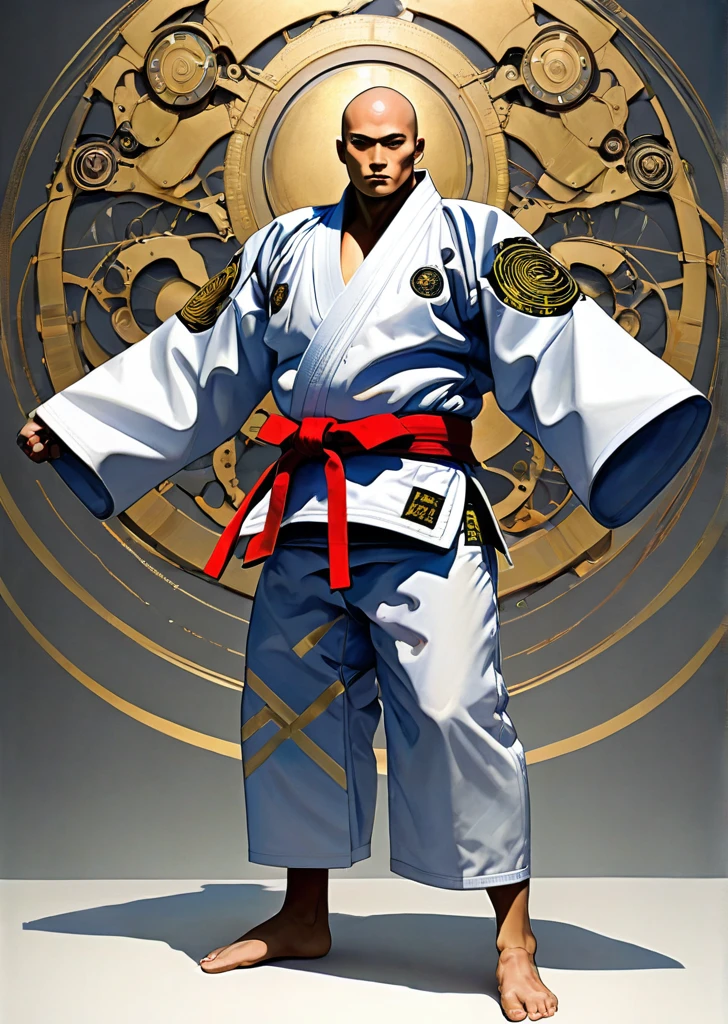 Jiu jitsu kimono with mechanical arms for 1 
(Art by Yoshitaka Amano )