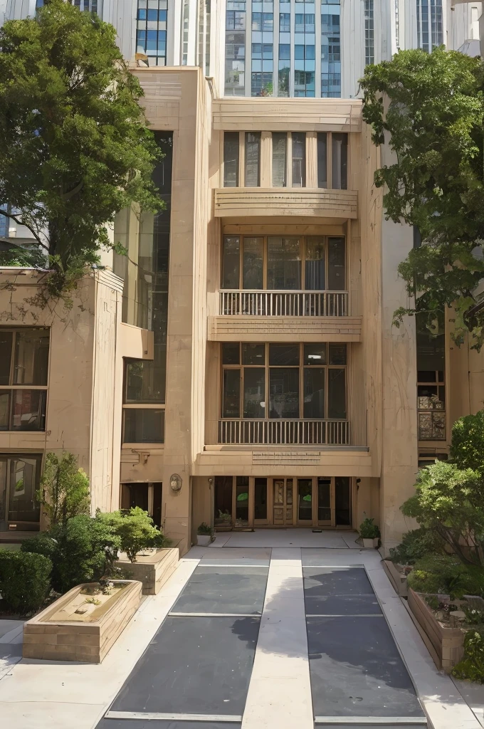 classic 1950's art deco estate, in Los Angeles, scenic view, ornate, resplendent,