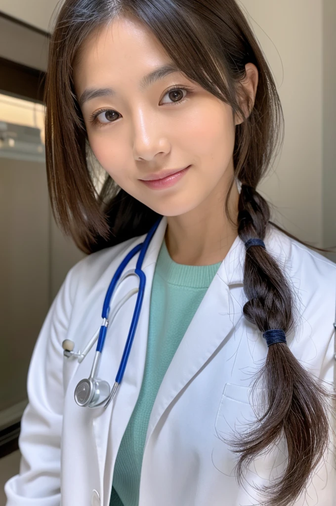 ((Highest quality)), ((masterpiece)), (detailed),Perfect Face,Japanese,Female doctor,White