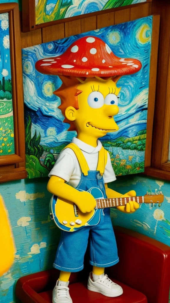 r Bart Simpson is alone, high on medicinal cannabis, holding a magic mushroom inside a Van Gogh painting and Bart has red veins in the whites of his eyes.