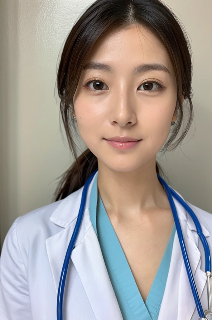 ((Highest quality)), ((masterpiece)), (detailed),Perfect Face,Japanese,Female doctor,White