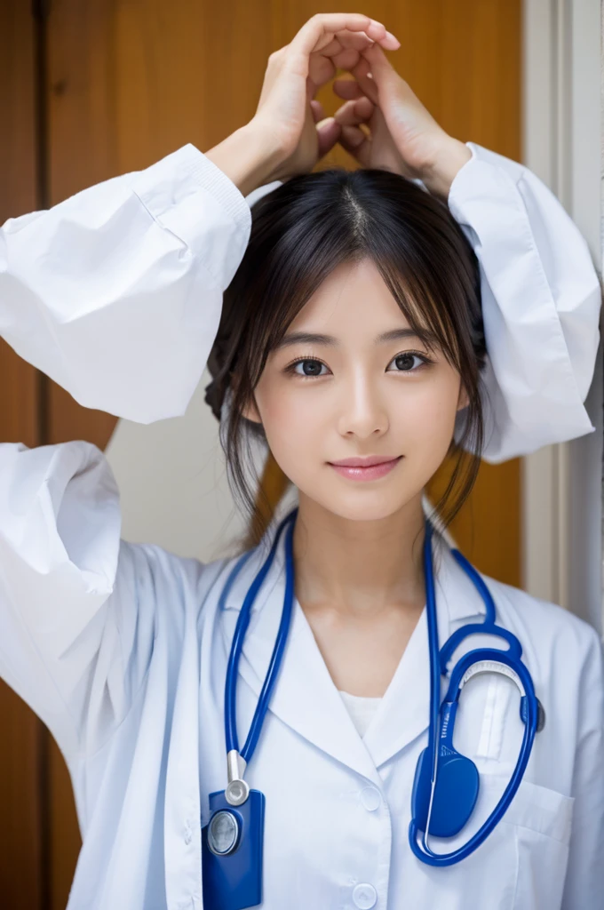 ((Highest quality)), ((masterpiece)), (detailed),Perfect Face,Japanese,Female doctor,White