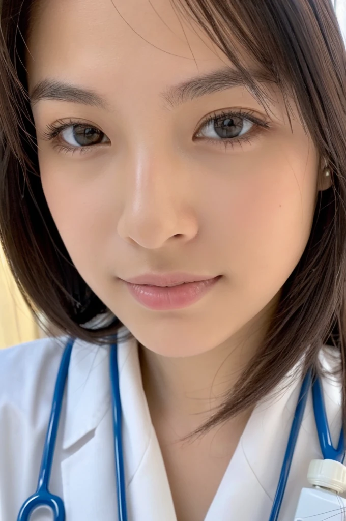 ((Highest quality)), ((masterpiece)), (detailed),Perfect Face,Japanese,Female doctor,White