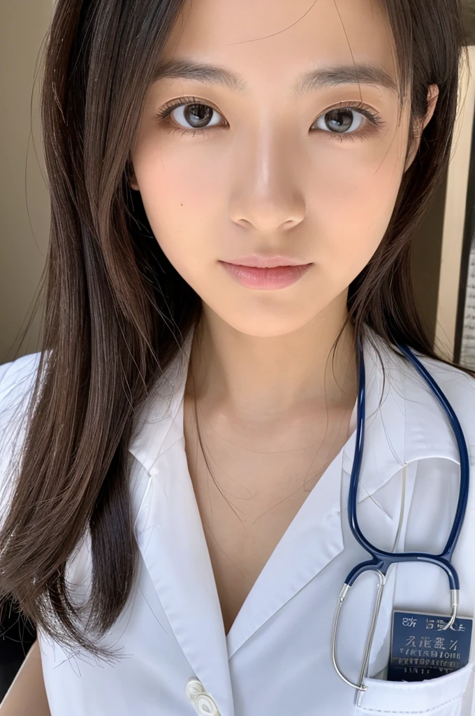 ((Highest quality)), ((masterpiece)), (detailed),Perfect Face,Japanese,Female doctor,White