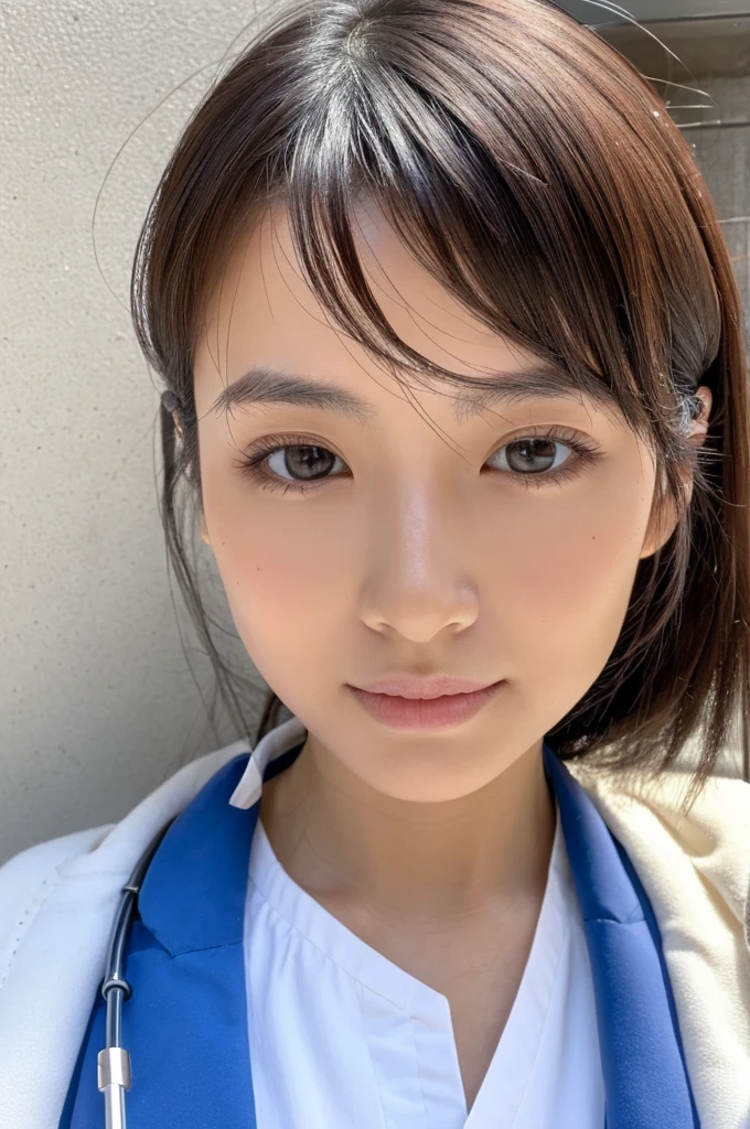 ((Highest quality)), ((masterpiece)), (detailed),Perfect Face,Japanese,Female doctor,White