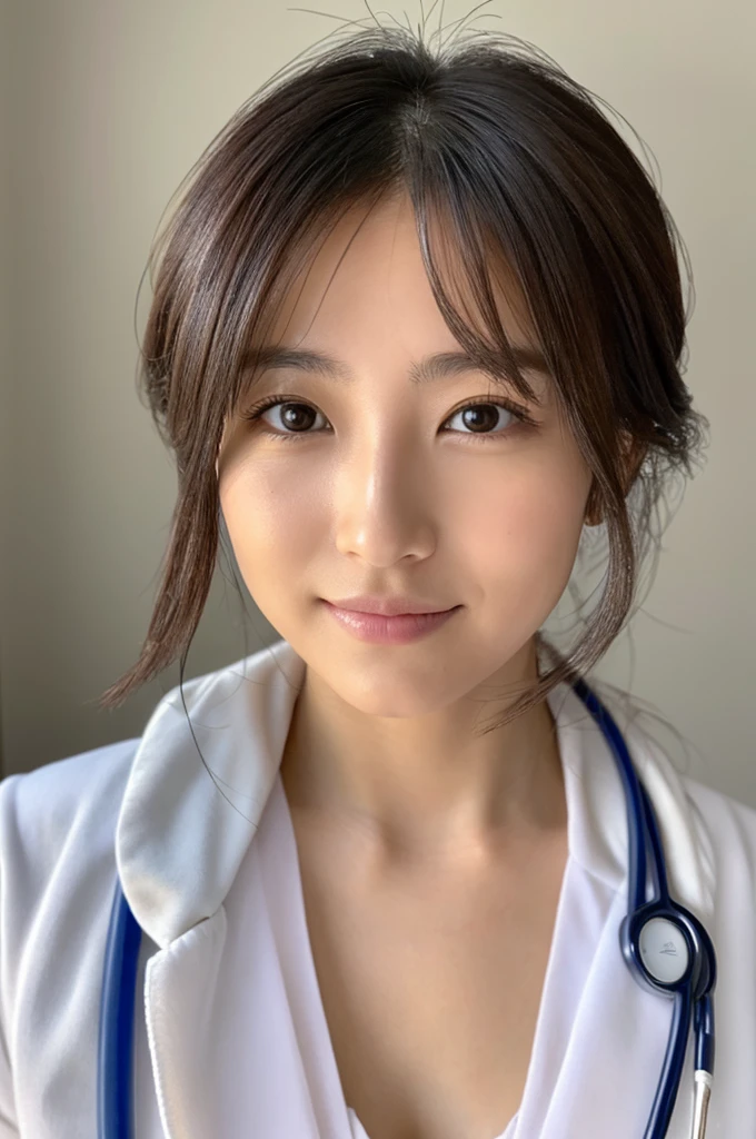 ((Highest quality)), ((masterpiece)), (detailed),Perfect Face,Japanese,Female doctor,White