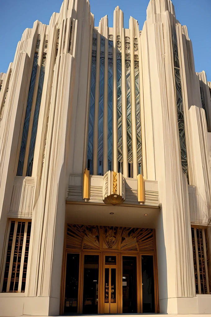 classic 1950's art deco mansion, ornate, resplendent,